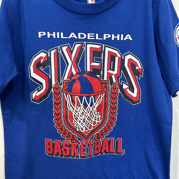NWT PHILADELPHIA 76ers Sixers Basketball Youth (10/12) T-shirt Clubhouse Tee NBA - Picture 3 of 8